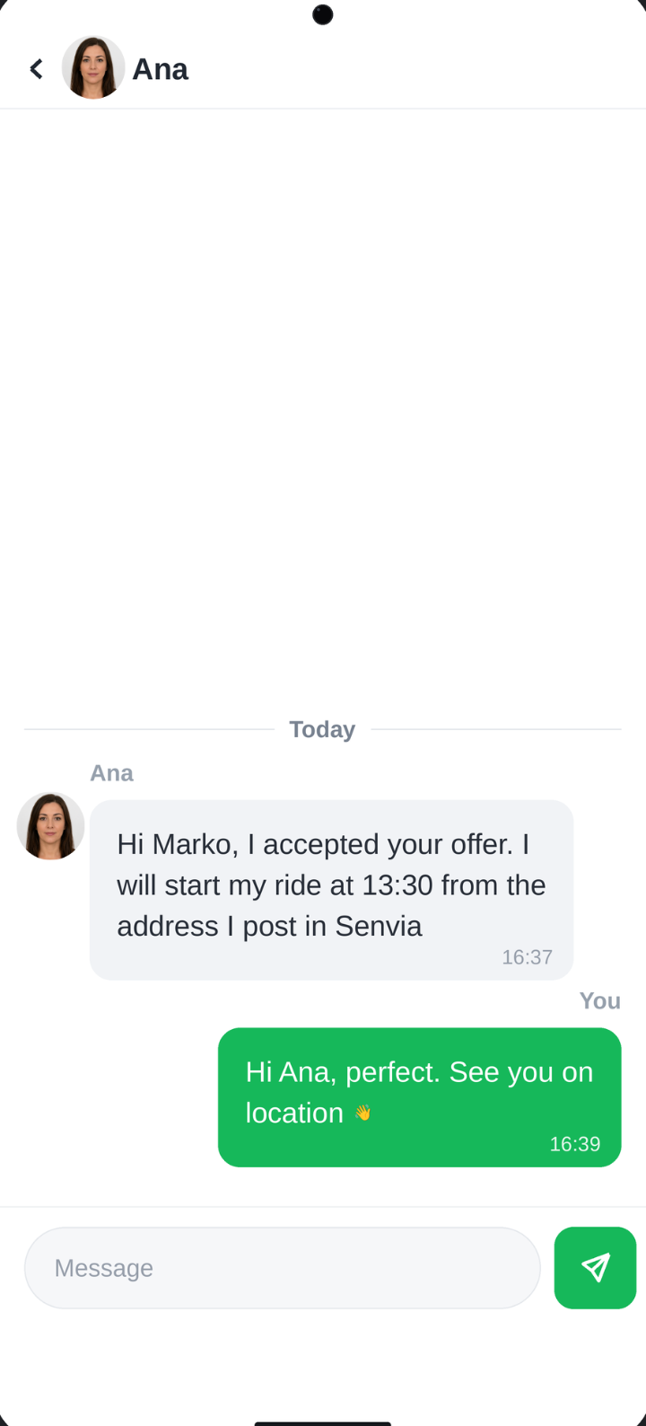 Senvia chat